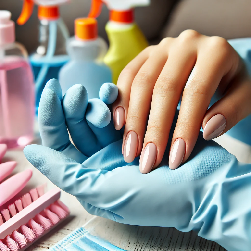  proteção das unhas de água e produtos químicos