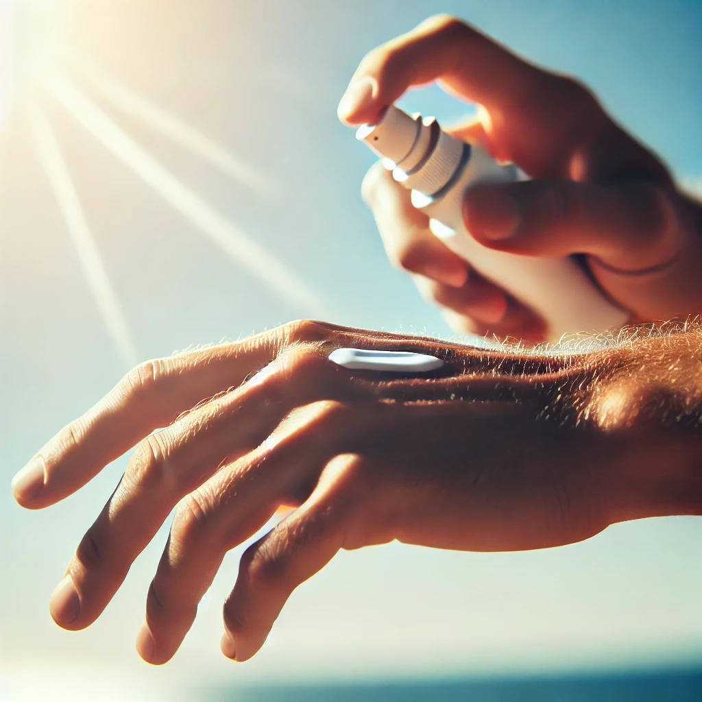 proteção solar para as mãos